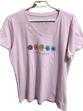 Life Is Good V Neck Crusher Lite